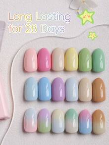 XEIJAYI 马卡龙凝胶指甲油套装，12色高光泽，持久UV/LED可卸凝胶，无酒精配方，充满活力的紫色系，适合春夏美甲 - 彩色 - 查看 11