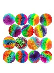 2 件/4 件/6 件/8 件迷你感官玩具套装 - 球、弹力球、彩虹绒球和粘球减压玩具 - 节日派对礼物！塑料球、摇摆球套装、弹力球、青少年圣诞礼物、感官玩具、球、弹力球、感官玩具、减压球 - 彩色 - 查看 11