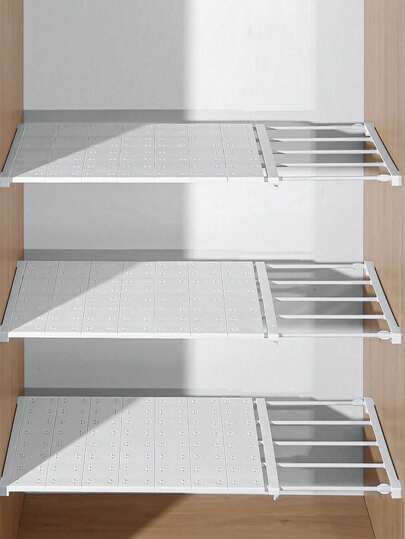3 件/套可扩展搁板，重型隔断架，可调节厨房/浴室储物整理器，ABS+TPR 工业风格模块化设计，衣柜隔断架，防滑多场景储物必备，乔迁礼物