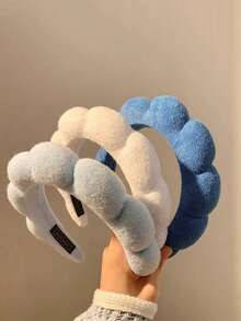 FURDANXINYI Bộ 1/2/3/6 chiếc băng đô thời trang màu trơn dành cho nữ và 2 chiếc vòng tay trang trí, băng đô mút xốp dùng để trang điểm và chăm sóc da, băng đô mút xốp mềm mại cho phụ nữ và bé gái, quà tặng, phụ kiện tóc. - Hồng - Xem 4