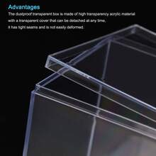 Caja de exhibición transparente, caja acrílica para ensamblar, caja a prueba de polvo para exhibir coleccionables, manualidades - Transparente 5,1 x 5,1 x 5,1 cm - Ver 4