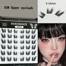 Lông mi giả HERORANGE Butterfly Dream Series liền mạch, keo dán vô hình siêu dính, mi dưới rõ nét, mi trên tự nhiên và trong suốt, mềm mại và nhẹ, không cần keo dán, uốn cong chữ C, phân đoạn, dày và bồng bềnh, nối mi thật, thoải mái khi đeo hàng ngày, khuyên dùng cho người mới bắt đầu, chiều dài 11-16mm Cụm mi, cụm mi, lông mi riêng lẻ, lông mi, lông mi giả - màu đen - Xem 16