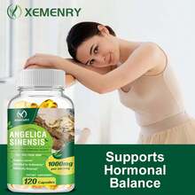 XEMENRY Angelica Sinensis Capsules - Menopause PMS Support,Improves Mood, Reduce Stress,Enhance Blood And Heart Health, Provides Overall Stamina And Energy - 120pcs - Một chai - Giai đoạn dùng thử - Xem 5