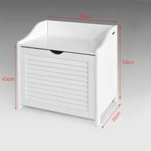 SoBuy FSR40-W Vit badrumsförvaringsskåp, låda, tvättkorg, tvättkorg, leksakslåda