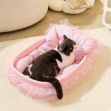 Cat Bed For Indoor Cats, Dog Bed, Soft And Washable Pet Bed For Puppy And Kitten, Pet Bed For Small Cats And Small Dogs Up To 6kg - Multicolor - View 3