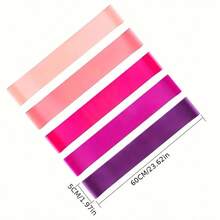 1pc/5pcs Yoga Resistance Bands, Suitable For Full Body Fitness, Glute, Leg And Arm Stretching, Ideal For Yoga And Pilates Workouts At Home, Portable Fitness Equipment, Rubber Resistance Bands, Yoga Gym Elastic Candy Strength Pilates Cross-Training For Women Weight Lifting