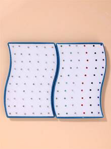 30 件/盒极简主义小耳钉套装，镶嵌 2 毫米小水钻和各种彩色水晶