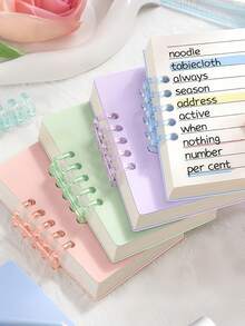 1/3/5/10 piezas Cuaderno mini de hojas sueltas personalizado, cuaderno de bolsillo con nombre y flor guardiana personalizados, cuaderno portátil personalizado, planificador de alta estética, adecuado para registros de oficina, notas de reuniones, notas de estudio; cuaderno personalizado para la temporada de graduación, cuaderno para el regreso a clases, cuaderno profesional personalizado, regalo para la temporada de graduación, regalo para el regreso a clases, regalo personalizado de empresa, regreso a clases - Multicolor - Ver 3