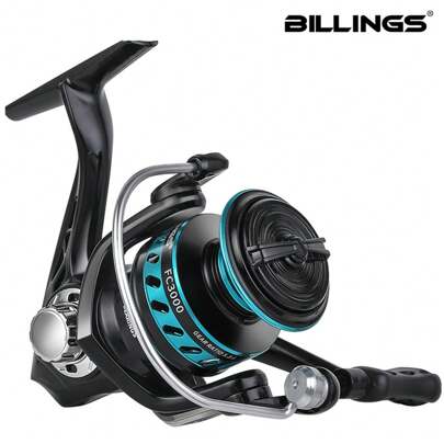 BILLINGS Spinning Reel,Freshwater Saltwater Fishing Reel Spinning,10KG Max Drag With Metal Spool,Super Smooth,5.2:1 Gear Ratio,Fold Rocker Easy Carry,Left/Right Interchangeable