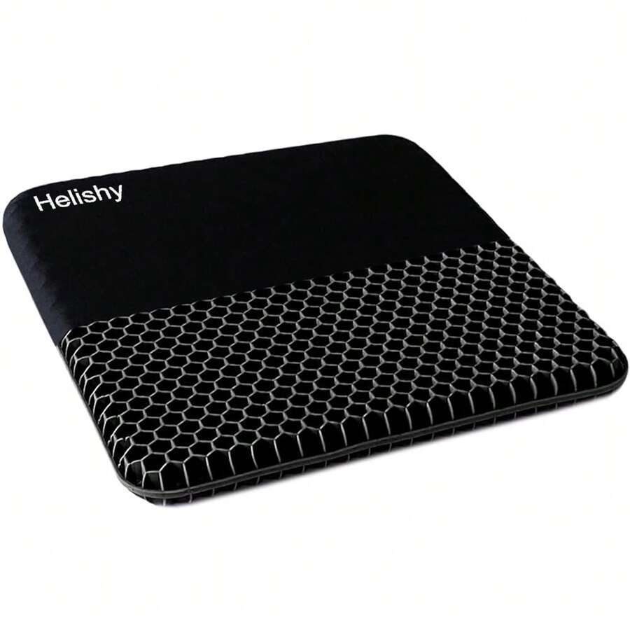 Gel Seat Cushion, Double Thick Egg Gel Cushion For Pressure Pain Relief, Breathable Wheelchair Cushion Chair Pads For Car Seat Office Chair (16x14x1.65inch)-973700 - 2-黑色1614165英寸 - 查看 1
