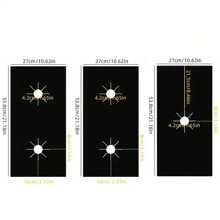 3 件套耐热炉灶保护器、炉灶燃烧器盖、可重复使用和可清洗炉灶顶衬垫、尺寸：54 * 27 厘米、适合所有炉灶类型、厨房配件 - 黑色 - 查看 3