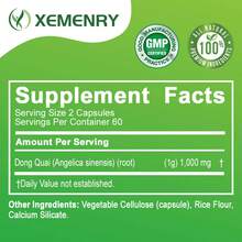 XEMENRY Angelica Sinensis Capsules - Menopause PMS Support,Improves Mood, Reduce Stress,Enhance Blood And Heart Health, Provides Overall Stamina And Energy - 120pcs - Một chai - Giai đoạn dùng thử - Xem 2