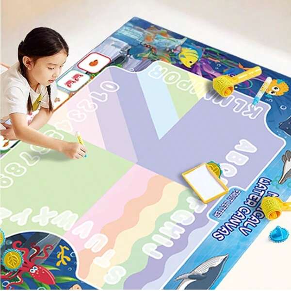 1 pieza Lienzo de pintura al agua de gran tamaño, Libro de pintura al agua, Pintura de garabatos, Alfombrilla de pintura al agua, Regalo pequeño casual, Recuerdo de fiesta, Talla única