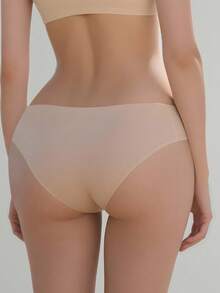7pcs/Set Casual - Comfortable Minimalist Casual - Sports Casual Home Comfortable Style Solid Color Mid-Waist Women Panties - Multicolor - View 5