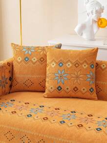 1 件波西米亚风格雪尼尔沙发套，现代简约宠物友好型沙发保护套，适合客厅所有季节 - 黃色 - 查看 6