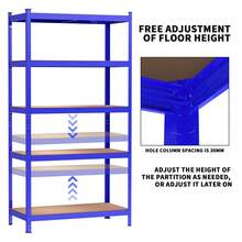 Vandise HEAVY-DUTY SHELVING 170x75x30 Cm | 175 Kg Per Shelf | 5 Height-Adjustable Shelves | SCREWLESS Design | Metal Storage Shelving For Garage, Basement, Workshop | Complete Set | Industrial-Grade Up To 875 Kg (Total) | Quick Assembly | Steel Frame | Ideal For Tools, Tires, Beverage Crates, Files, And Pantry Storage | Space-Saving | Rust-Proof Coating | Storage Organization | For Households And Businesses | Extremely Stable | Moisture-Resistant | Heavy-Duty Storage System | Universally Applicable (Workshop, Supermarket, Office, Garden Shed, Food Storage, Wine Storage, Archive, Hobby Room) | Shelving Without Drilling | Maintenance-Free | Heavy-Duty | Suitable For Euro Pallets | Stacking Shelving | Easy To Assemble | Robust Industrial Shelving - Bạc - Xem 2