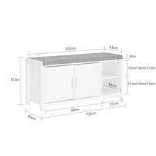 SoBuy Schuhbank mit Sitzfläche Schuhtruhe Dielenbank Sitzbank mit Stauraum Sitzkommode Schuhregal schmal Weiß BHT ca. 105x51x35cm FSR168-W Schuhschränke Schuhbank Schuhbank Für Den Eingangsbereich Schuhbank Mit Sitzfläche Schuhregal Schuhschrank Schuhschrank Mit Schublade Schuhschrank Mit Sitzbank Schuhschrank Schwarz Schuhtruhe Shoe Rack Shoes Cabinet Sitzbank Sitzbank Esszimmer Sitzbank Mit Stauraum Sitzbank Stauraum Sitztruhe Mit Stauraum Truhenbank Truhenbank Mit Stauraum Bank Mit Stauraum Garderobe Mit Sitzbank Kleiderablage Schlafzimmer Schmaler Schuhschrank Eingangsbereich Weiß MDF (E1) - Weiss - Übersicht 2