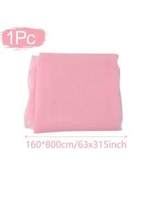 1件315英寸粉色薄纱窗帘，多用途派对背景装饰，婚礼仪式背景花环，家居装饰背景薄纱，生日婚礼派对楼梯椅装饰浅粉色薄纱桌布装饰，2025新年装饰薄纱 - 粉色 - 查看 10