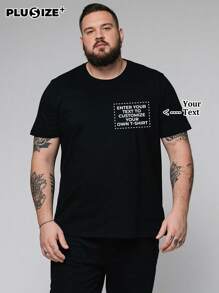 Customized Personalized Commemorative Gifts And Men's Casual T-Shirts, Add Your Own Photos (Family Photos/Selfies/Pet Photos/Friend Photos/Couples Photos/Girlfriend Photos/Gifts/Couple Symbols) And Text, Design Your Father's Day And Mother's Day Personalized Printed T-Shirts - Black - View 1