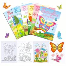 Insetos, borboletas e flores, livro de colorir faça você mesmo, livro de atividades com tema de natureza criativo e educacional, perfeito para projetos de arte, alívio do estresse, relaxamento, aprendizado sobre a natureza e ideias de presentes para amantes da natureza