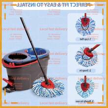 Local Devery-YOUBEI-5 Pack Mop Head For O-Cedar RinseClean Spin Mop Refill 2-Tank System Only EasyMicrofiber Replacement - Blue - View 4