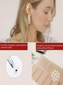 481pcs Natural Ear Acupuncture Stickers, Massage And Pressure Stickers, Self-Adhesive Ear Acupuncture Stickers, Durable Material, For Relaxation And Acupuncture Point Massage