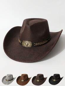 Chapéu de cowboy feminino com textura de pele de cobra selvagem e estampa animal, rebitado, adequado para eventos com tema de cowboy, festas vintage, cosplay, noites de fantasias, festivais, aniversários, apresentações de palco, uso diário - cartola - Ver 6