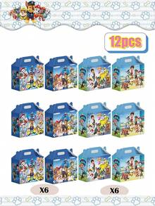 Paw Patrol Hộp quà tặng tiệc và tụ họp theo chủ đề Puppy Patrol dùng một lần gồm 12 hộp bỏng ngô, 24 hộp khoai tây chiên, 12 hộp táo, 12 hộp kẹo, hộp quà trang trí tiệc sinh nhật cho chó con, hộp đựng đồ ăn tiệc sinh nhật, hộp quà lưu niệm tiệc lễ hội và tụ họp, thích hợp cho các buổi họp mặt gia đình, tiệc sinh nhật, tiệc lễ hội, giáng sinh, halloween, lễ tạ ơn, ngày thiếu nhi, mùa tựu trường, mùa tựu trường và các buổi tụ họp và hoạt động khác - Nhiều màu - Xem 8
