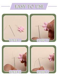 Leicht zu benutzender Nähnadel-Einfädler-Set, Kupferdraht & Kunststoff-Nadelführer, Garnführungswerkzeug, geeignet für Senioren, DIY Kreuzstich-Nadelführer