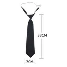 1pc JK Tie, Korean/Japanese Style School Uniform Tie, Black/Dark Grey/Navy, Clip-On Short Tie, (Color Random) For Dress For Christmas Decor,Festival,Travel - Black - View 2
