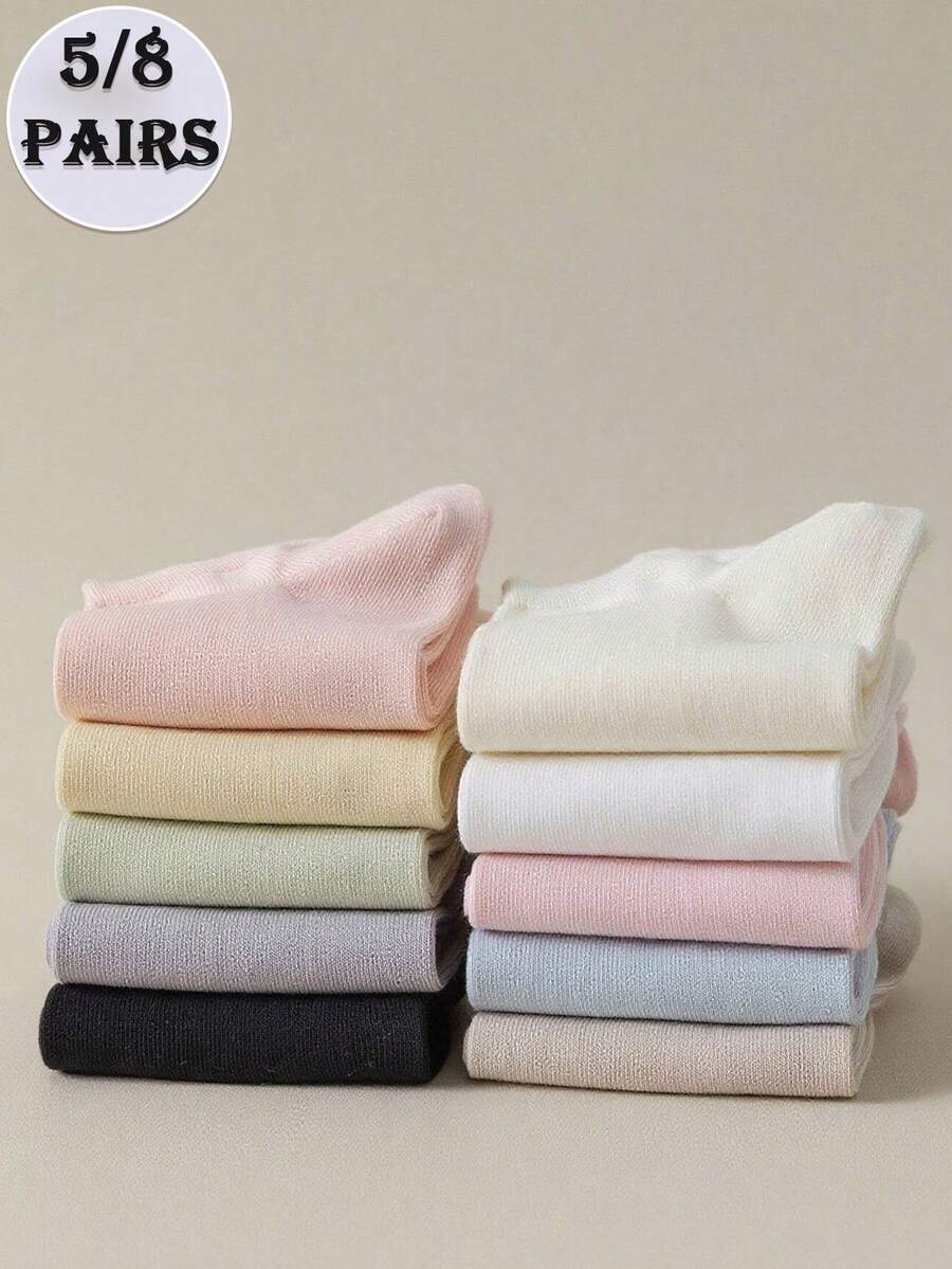 5/8 أزواج من جوارب الكاحل الملونة للنساء، جوارب ناعمة ومريحة مناسبة للخارج والرياضة والدراجات والاستخدام اليومي، للربيع/الصيف/الخريف