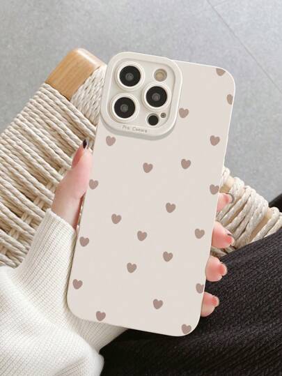 Thick Anti-Drop Colorful Heart-Shaped Hollow Edge Phone Case Compatible With IPhone 16/11/16pro/16plus/16promax/16e/15Promax/13/14/12/XS/XR/7G/8P, Galaxy S25/S25PLUS/S25 Ultra/A16/A36/A26/A56/A50/A12/A32/A52/A72/A51/A21S/A13/A14/S24/S24PLUS/S24Ultra,S22/A52/A53/A54/A55/, 11/12Pro/12/12X/13Pro/14Pro/15Pro/, 10/9/Note9/12c/Note11pro/Note8Pro, Waterproof Anti-Drop Anti-Scratch