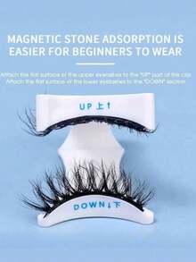 Magnetic V-Shaped Eyelash Applicator, Glue-Free Magnetic Eyelash Curler, Suitable As Christmas Gift For Family, Couples, Friends