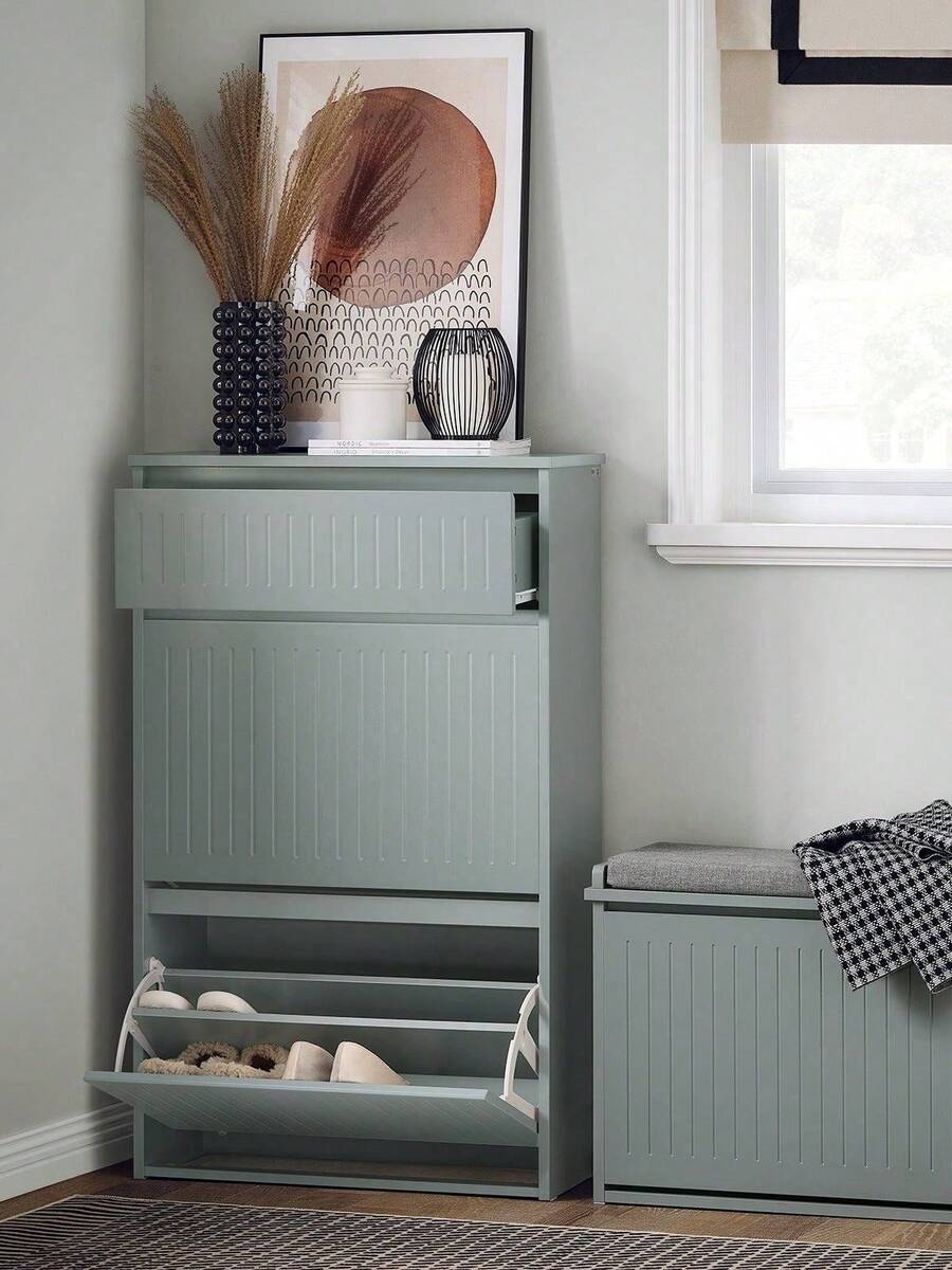 SoBuy Shoe Cabinet FSR165-W - 灰色 - 查看 1
