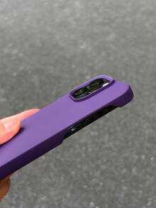 Ốp lưng điện thoại màu tím cao cấp tối giản tương thích với iPhone 16 Pro Max/16 Pro/16/16 Plus/15/15 Pro Max/15 Pro/15 Plus/11/12/13/14 Pro Max/XS/XR/11 Pro/11 Pro Max/12 Pro/12 Pro Max/13 Pro/13 Pro Max/7 Plus/14 Pro/14 Pro Max/14 Plus/7 Plus/8 Plus/8/SE2, Thiết kế sáng tạo dành cho nam và nữ Chống nước, Chống sốc, Chống rơi, Chống trầy xước - Màu tím-không viền - Xem 7