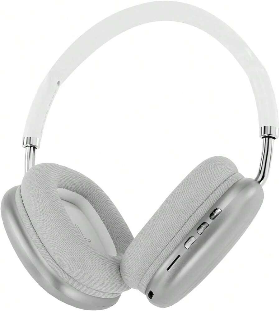 28Hours Playtime Over Ear White Bluetooth Headphones Wireless And Wired Beas Youth Student TV Headphone With Microphone Type-C Charging For Android Phone - 銀色 - 查看 1