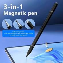 3-In-1 High Precision & Sensitivity Touch Screen Stylus Pen, Compatible With IPhone/IPad/Android Tablets, Black/White