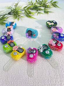 12个装全新手指计数器，4层激光钻石花朵计数器，全覆盖花朵计数器，计数和装饰二合一功能 - 彩色 - 查看 6