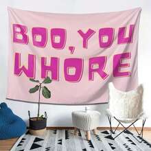 2026-Personalized Tapestry Wall Hanging-Funny Quote Tapestry - "BOO, YOU WERE" Pink Motivational Wall Hanging For Living Room, Bedroom, Office, Dorm Decor - Perfect Gift For Birthdays, Holidays, And Parties - Polyester Material, Lightweight & Soft, Party Backdrop |   Playful Typography |   Soft Texture Fabri - 40*60英寸 - 查看 8