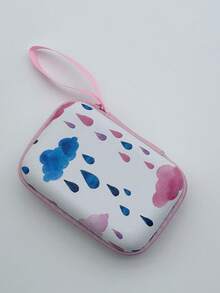 1 件 EVA 时尚可爱花卉印花手持数码配件收纳包适用于电缆耳机充电器和其他数码配件便携式保护套豹纹猎豹印花充电器保护套移动电源手机充电器数码相机配件 - 彩色 - 查看 14