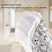 Bolsa de basura con estilo de chaleco, bolsa de plástico con estampado de perro lindo de dibujos animados, adecuada para estudiantes universitarias, bolsa de almacenamiento para niños, apta para el hogar, sala de estar, dormitorio, cocina, baño (2 piezas)