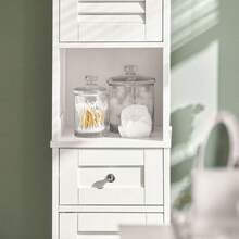 SoBuy Tall Cabinet FRG236-WN - White - View 6