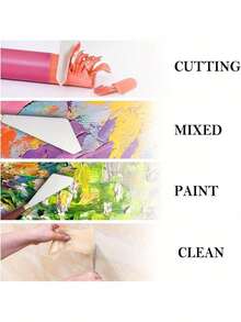 2/4 piezas Espátulas profesionales de acero inoxidable con mango de madera, rasquetas de pintura, cuchillos para mezclar pintura, espátulas de pintura para estudiantes de arte y pintores