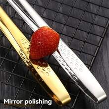 1pc Stainless Steel Food Clamp; Bread Clamp; Barbecue Clamp; Stainless Steel Barbecue Kitchen Clamp; Stainless Steel Barbecue Clamp; Barbecue Supplies; Tea Set