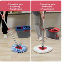 Spin Mop Replacement Handle - 4 Section Mop Or Broom Handle/Stick Compatible With O Cedar Spin Mop Refills And Brooms, 30" To 59", American Threaded Joint End (Mop Head Not Included) - Germany Screw Joint - View 5