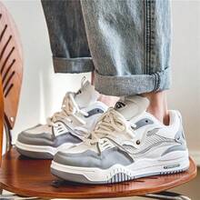 男鞋2025春秋季新款复古休闲运动鞋夏季防滑厚底运动鞋 - 淺灰色 - 查看 7