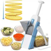 NetHong Multifunctional Kitchen Chopping Artifact Vegetable Slicer Food Chopper Manual - Blue - View 2