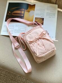 Peach Tree 女士水桶包单肩包斜挎包水壶包运动骑行包夜跑包购物包通勤必备化妆包抽绳设计手机包，时尚多色包包，送给女朋友的礼物 - 彩色 - 查看 18