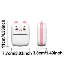 1Pc Mini Printer, For IOS&Android Wireless Pocket Printer Smart Portable For Inkless Printer & Clear Printing For Study Notes!Label,Notes,Memo,Photos