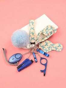 9pcs Women's Self-Defense Keychain Bracelet Set With Personal Alarm And Window Breaker, Self-Defense Keychain Accessories Kit, For Friends Halloween Accessories Teachers Day Christmas Gift Ideas Bag Accessories Lanyards With Id Holder Car Accessories Bag Charms Car Accessories Sister